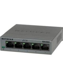 Netgear GS305 Ethernet Switch - 5 Ports - 10/100/1000Base-T - 2 Layer Supported - Desktop, Wall Mountable - 2 Year Limited Warranty