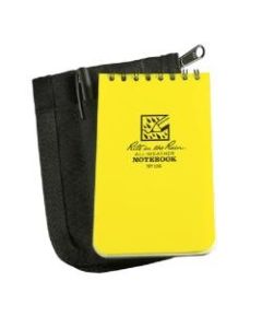 Rite in the Rain All-Weather Spiral Notebooks, With Pens And Covers, Top, 3in x 5in, Black, Pack Of 5 Notebooks