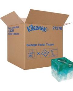 Kleenex BOUTIQUE 2-Ply Box Tissue, Case Of 36 Boxes