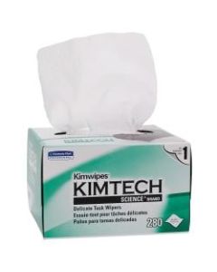 KIMTECH Kimwipes 1-Ply Delicate Task Wipers, 4-7/16in x 8-7/16in, White, Box Of 280 Wipes