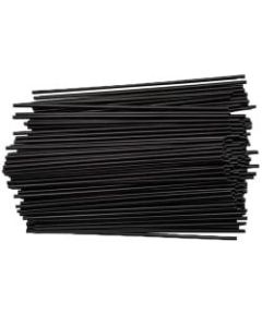 Unwrapped Paper Straws, 8in, Black, Case Of 600 Straws