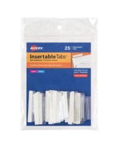 Avery Self-Adhesive Index Tabs With Printable Inserts, 1 1/2in, Clear, Pack Of 25