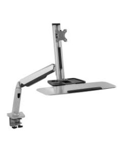 Mount-It! MI-7903 Sit-Stand Workstation For Single Monitor And Keyboard, 23inH x 36inW x 9inD, Silver