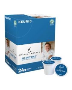 Emerils Single-Serve Coffee K-Cup, Big Easy Bold, Carton Of 24