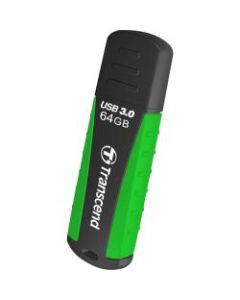 Transcend 64GB JetFlash 810 USB 3.0 Flash Drive - 64 GB - USB 3.0 - Black, Green - Lifetime Warranty