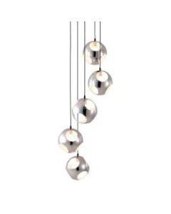 Zuo Modern Meteor Shower Ceiling Lamp, 7-1/10inW, Chrome