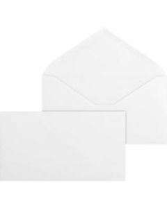 Business Source No. 6-3/4 White Wove V-Flap Business Envelopes - Business - #6 3/4 - 3 3/5in Width x 6 1/2in Length - 24 lb - Gummed - Wove - 500 / Box - White