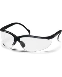 ProGuard 830 Series Style Line Safety Eyewear - Side Shield, Adjustable Temple, Lightweight, Comfortable - Clear, Black - 1 Each