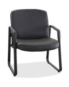 Lorell Big And Tall Bonded Leather Guest Chair, Black