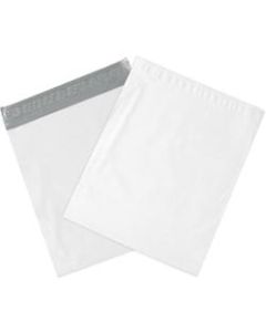 Partners Brand Expansion Poly Mailers, 11inH x 13inW x 4inD, White, Case Of 100