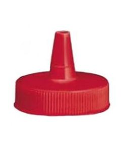 Tablecraft Squeeze Bottle Tops, 1 Oz, Red, Pack Of 12 Tops