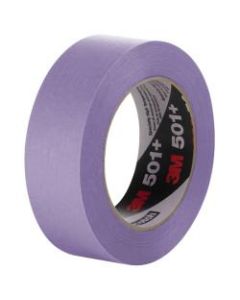 3M 501+ Masking Tape, 3in Core, 1.5in x 180ft, Purple, Case Of 12