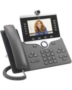 Cisco 8845 IP Phone - Corded/Cordless - Corded - Bluetooth - Wall Mountable - Charcoal - 5 x Total Line - VoIP - Caller ID - SpeakerphoneEnhanced User Connect License - 2 x Network (RJ-45) - PoE Ports - Color