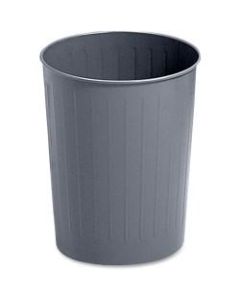 Safco Round Wastebasket, 5 7/8 Gallons, Charcoal
