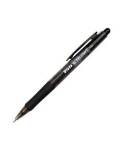 SKILCRAFT Vista Pens, Fine Point, Transparent Barrel, Black Ink, Pack Of 12 (AbilityOne)