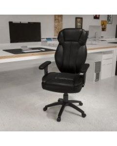 Flash Furniture Ergonomic Bonded LeatherSoft High-Back Swivel Chair, Black