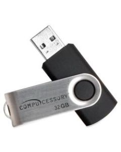Compucessory Memory Stick-compliant Flash Drive - 32 GB - USB 2.0 - 12 MB/s Read Speed - 480 MB/s Write Speed - Silver - 1 Year Warranty