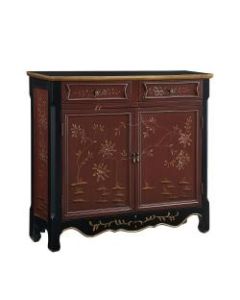 Powell Balfour 2-Door Console Table, 36-1/4inH x 41inW x 11inD, Red
