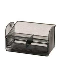 Safco Onyx Mesh Telephone Stand With Drawer, 7inH x 11 3/4inW x 9 1/4inD, Black