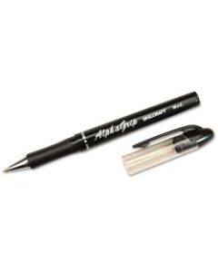 SKILCRAFT Alphagrip Ballpoint Pens, Medium Point, Black Barrel, Black Ink, Pack Of 12
