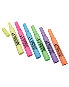 SKILCRAFT Thick-N-Thin Jumbo Fluorescent Highlighters, Assorted Colors, Box Of 6 (AbilityOne 7520-01-383-7943)