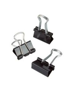 Office Depot Brand Binder Clips, Mini, 9/16in Wide, 1/4in Capacity, Black, Pack Of 60