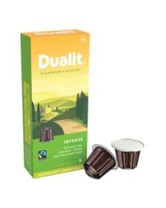 Dualit And Nespresso Compatible Aluminum Coffee NX Freshpacks, Intense Espresso, Carton Of 100