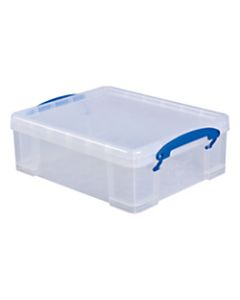 Really Useful Box Plastic Storage Container, 8.1 Liters, 14in x 11in x 5in, Clear
