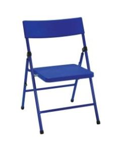 Cosco Kids Pinch-Free Folding Chairs, Blue/Blue, Pack Of 4
