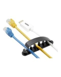 StarTech.com 100 Cable Management Clips - Self Adhesive 6 Slot - Resusable Nylon Desktop USB/Computer Cord Organizer/Clamp/Comb/Holder UL