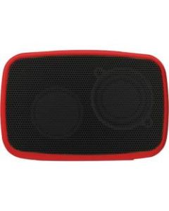 Ematic Rugged Life Portable Bluetooth Speaker System - Red - Battery Rechargeable - USB