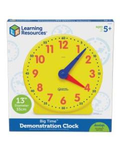 Learning Resources Big Time Learning Clock, 12-Hour Demonstration, Ages 5-12, 13 1/4inH