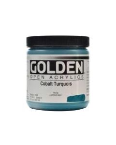 Golden OPEN Acrylic Paint, 8 Oz Jar, Cobalt Turquoise