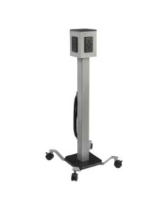 Lorell Mobile Power Tower, 8-USB/8-Outlet, Gray