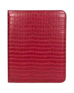 Kenneth Cole R-Tech Croco Faux Leather Open-Style Bifold Writing Pad, 12inH x 10inW x 1/2inD, Red
