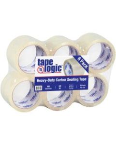 Tape Logic Acrylic Sealing Tape, 3in Core, 3in x 55 Yd., Clear, Pack Of 6