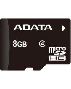Adata 8 GB Class 4 microSDHC - 14 MB/s Read - 5 MB/s Write - Lifetime Warranty