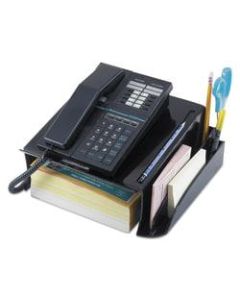 Universal Telephone Stand And Message Center, 5 1/4inH x 12 1/4inW x 10 1/2inD, 30% Recycled, Black