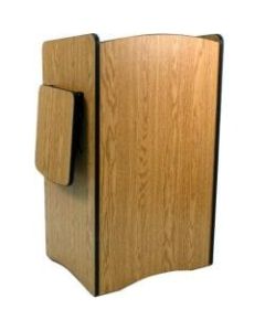 AmpliVox SW3230 - Wireless Multimedia Computer Lectern - Rectangle Top - 26in Table Top Width x 20in Table Top Depth - 44in Height - Oak, Laminated - Melamine