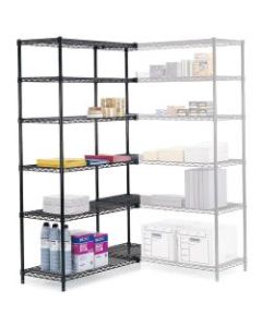 Safco Industrial Wire Shelving Starter Unit, 48inW x 18inD, Black
