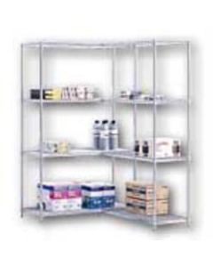 Safco Industrial Wire Shelving Add-On Unit, 48inW x 18inD, Gray