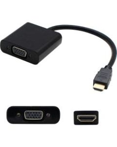 AddOn 5-Pack of 8in HDMI Male to VGA Female Black Active Adapter Cables - 100% compatible and guaranteed to work