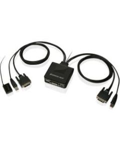 IOGEAR 2-Port USB DVI Cable KVM Switch - 2 Computer(s) - 1 Local User(s) - 1920 x 1200 - 1 x USB - 1 x DVI