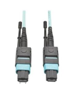 Tripp Lite 10M MTP/MTO Multimode Cable 12 Fiber 40 GbE OM3 Aqua M/F 33ft 33ft 10 Meter - 32.81 ft Fiber Optic Network Cable for Network Device - First End: 1 x MTP Male Network - Second End: 1 x MPO Female Network - 5 GB/s - Patch Cable - 50/125 µm - Aqua