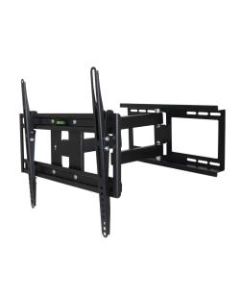 MegaMounts Full-Motion Wall Mount With Bubble Level For 26 - 55in Screens, 19.5inH x 17.97inW x 4.5inD, Black