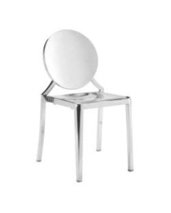 Zuo Modern Eclipse Dining Chairs, Stainless Steel, Set Of 2 Chairs