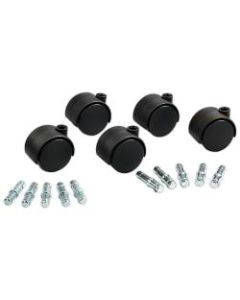 Get It Movin Hard-Wheel Casters For Metal Bases On Carpeted Floors, Pack Of 5