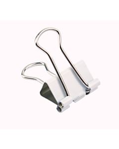 Office Depot Brand Binder Clips, Small, 3/4in Wide, 3/8in Capacity, White, Pack Of 36