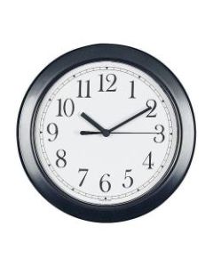 Round 8 1/2in Wall Clock, Black Frame