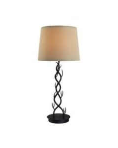 Kenroy Home Twigs Outdoor Table Lamp, 31-1/8inH, Cream Shade/Bronze Base
